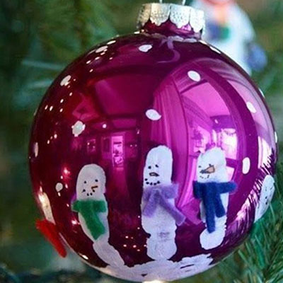 创意DIY圣诞雪人涂鸦玻璃球欣赏