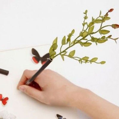 制作个性的手工DIY森系植物笔