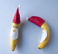 创意DIY有趣的香蕉版圣诞老人