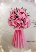 纸艺DIY折纸制作创意玫瑰花束