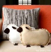 布艺创意手工DIY制作小羊羔抱枕