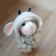 羊毛毡手工DIY制作绵羊老鼠产品欣赏