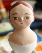 手工涂鸦DIY制作的创意中国娃娃素体作品欣赏