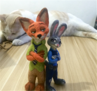 手工羊毛毡DIY制作疯狂动物城兔子朱迪和狐狸尼克