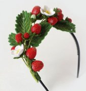 羊毛毡手工DIY好吃的草莓发箍小饰品欣赏