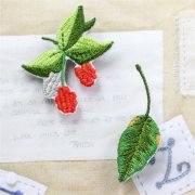 文艺小清新手工刺绣DIY制作的小叶子布贴