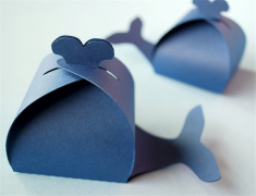 创意手工DIY简单的纸艺鲸鱼点心包装盒