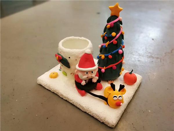 宝拉益智儿童手工乐园创业创意盈利儿童手工产品圣诞粘土摆件